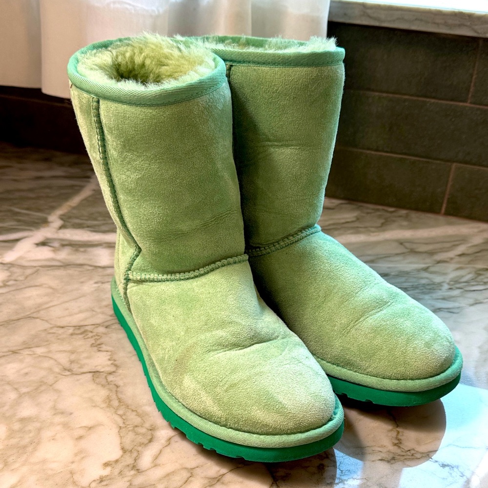 UGG Mint Green Suede Winter Boots